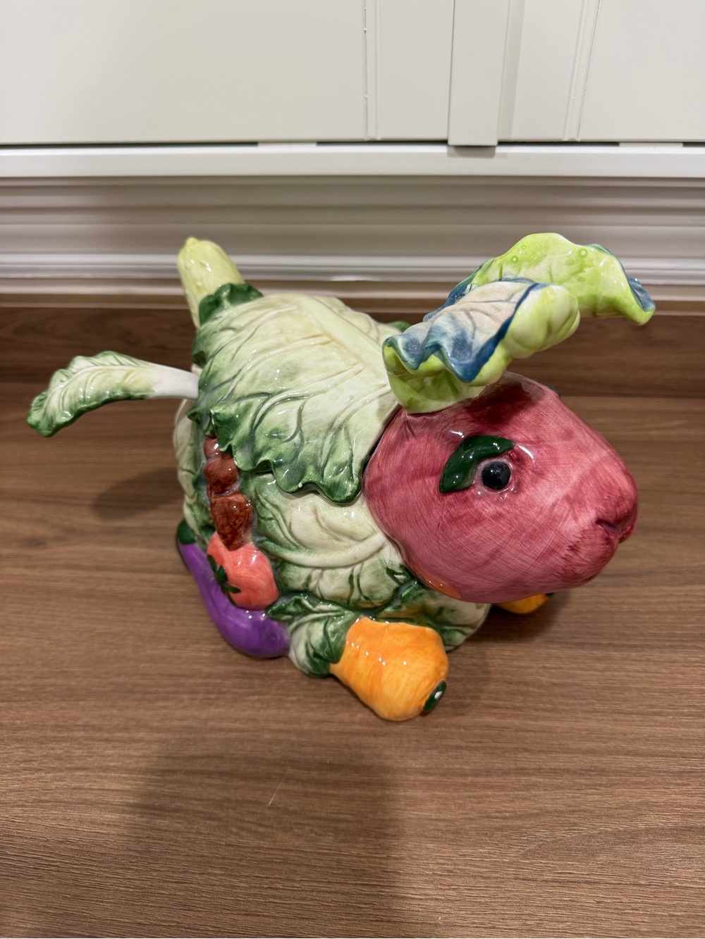 Majolica Rabbit Tureen